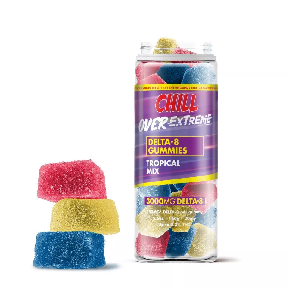 Chill Extreme 150mg Delta 8 THC Gummies - Tropical Mix