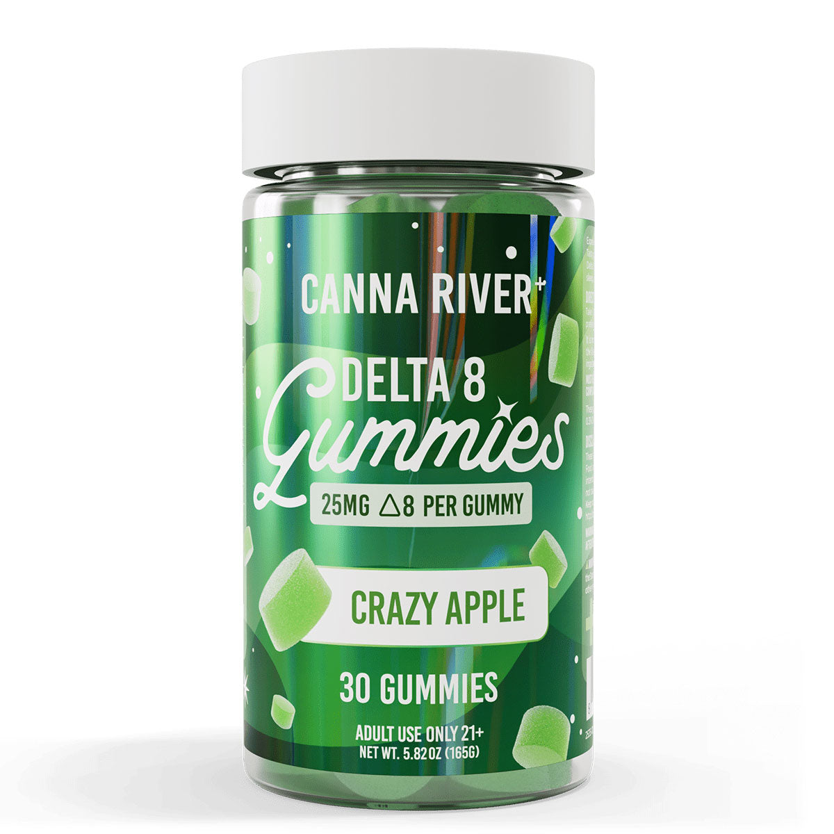 Canna River Delta 8 Gummies 25mg 30 Count - Crazy Apple