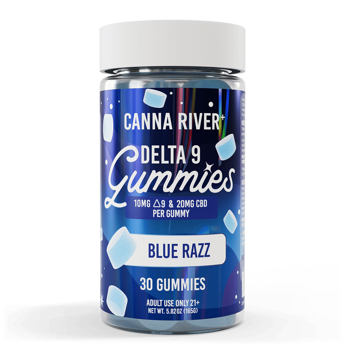 Canna River Delta 9 Gummies 10mg 30 Count - Blue Razz