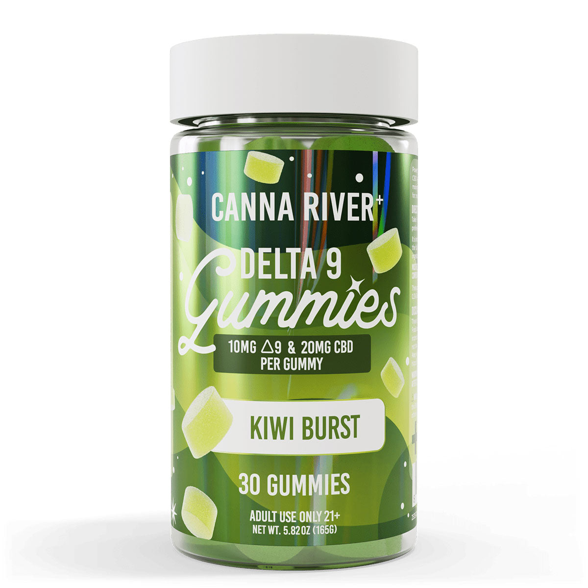 Canna River Delta 9 Gummies 10mg 30 Count - Kiwi Burst