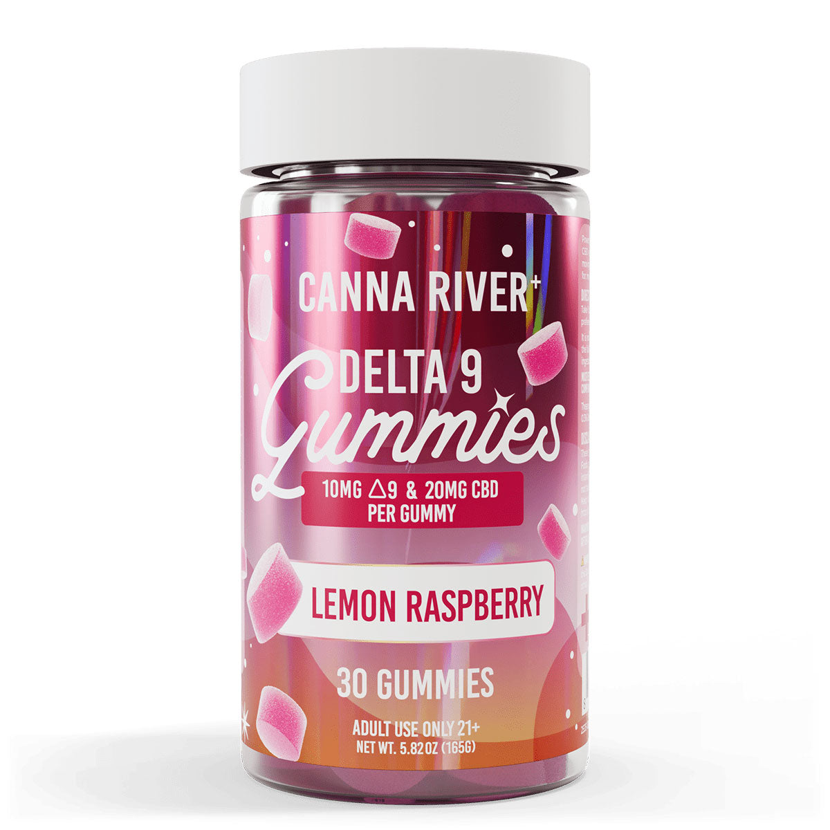 Canna River Delta 9 Gummies 10mg 30 Count - Lemon Raspberry
