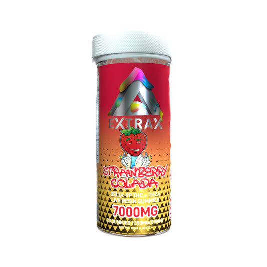 Delta Extrax Adios THCa 7000mg Gummies - Strawberry Colada