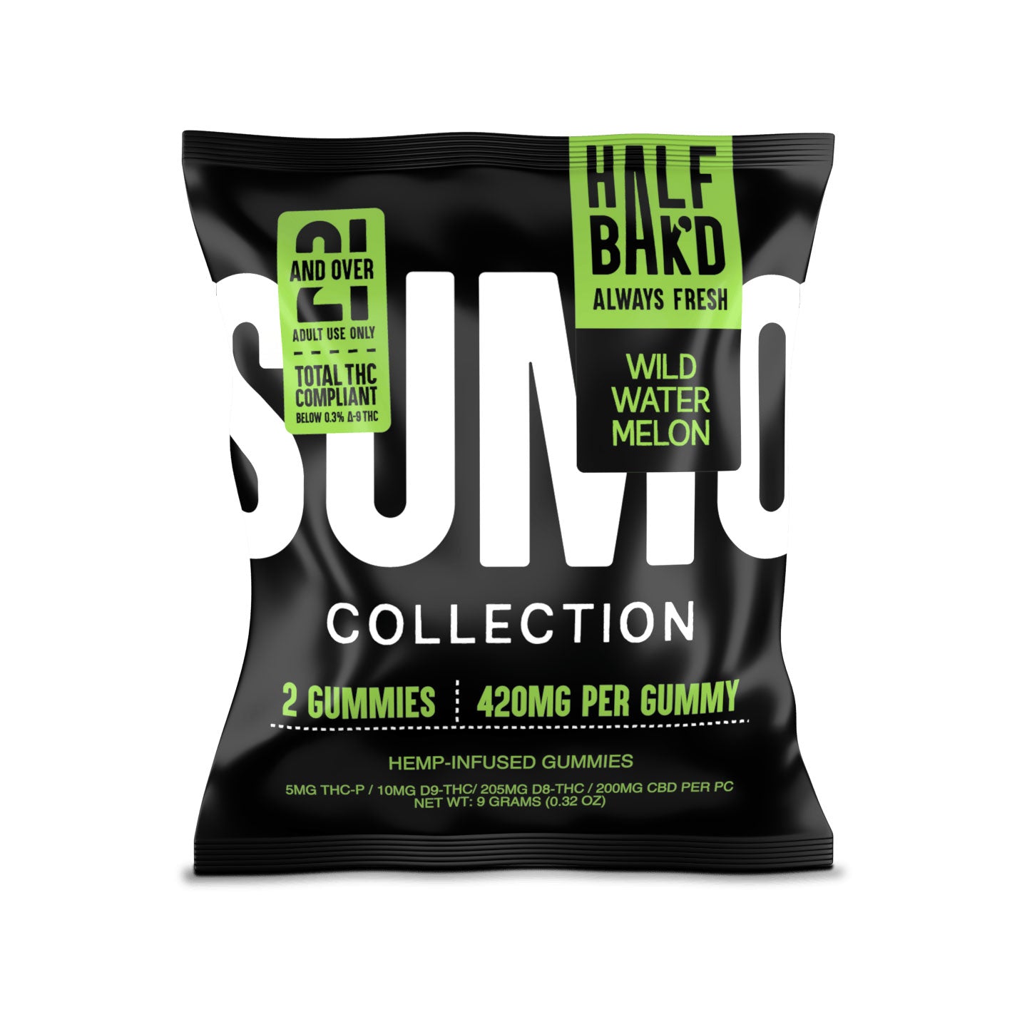 HALF BAK’D Sumo Gummies - Wild Watermelon 2 Count