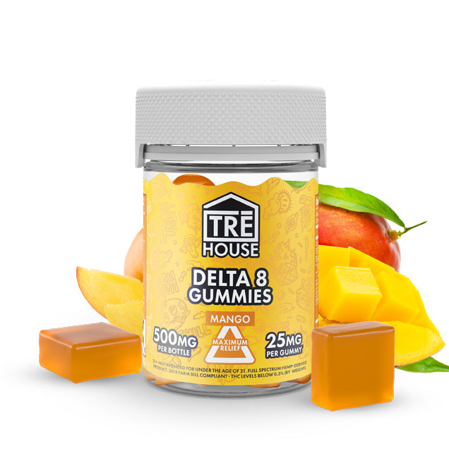 TRE House Delta 8 Gummies 25mg 20 Count - Mango