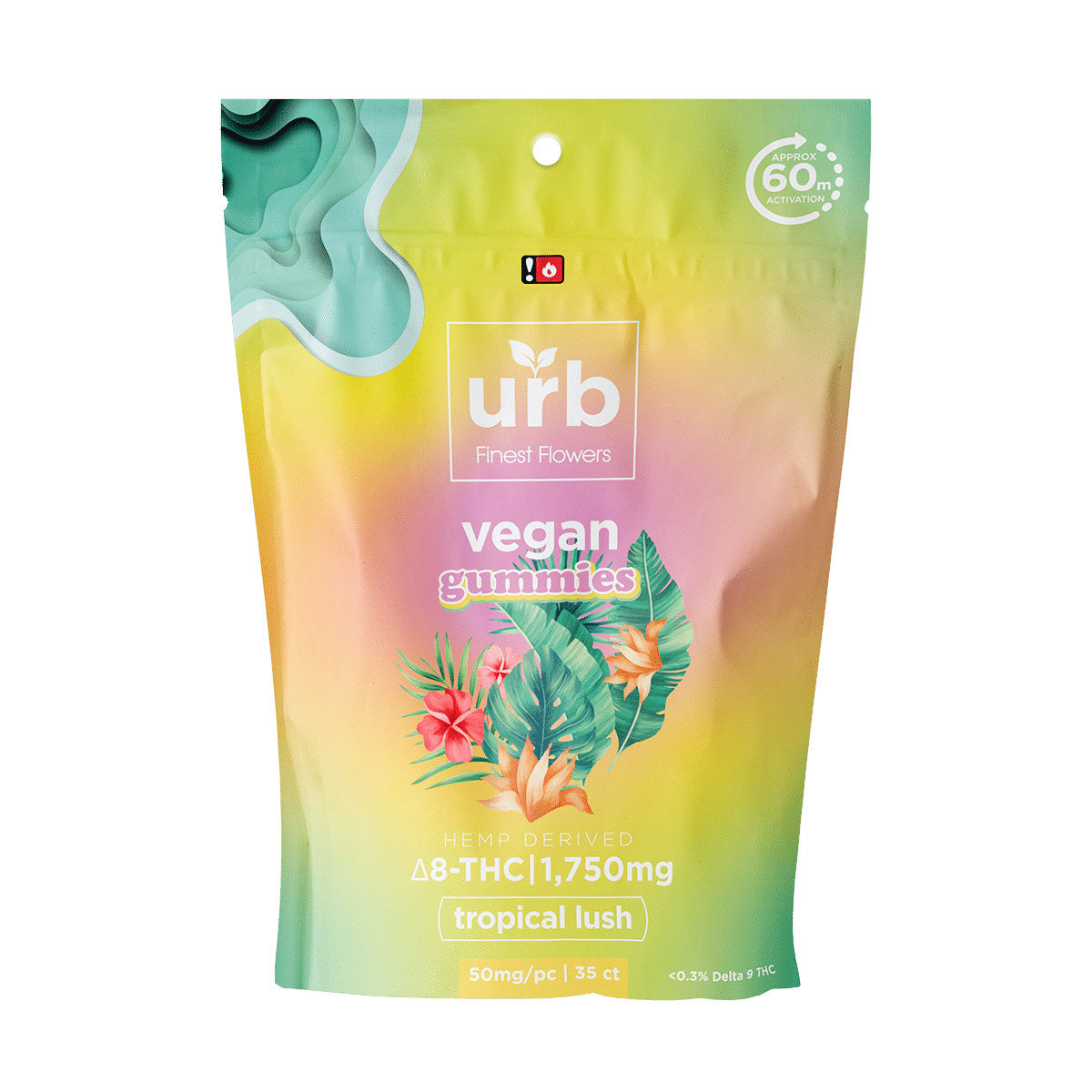 Urb D10/D8 THC Gummies 1750mg - Tropical Lush