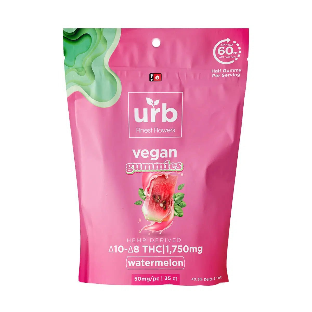 Urb D10/D8 THC Gummies 1750mg - Watermelon