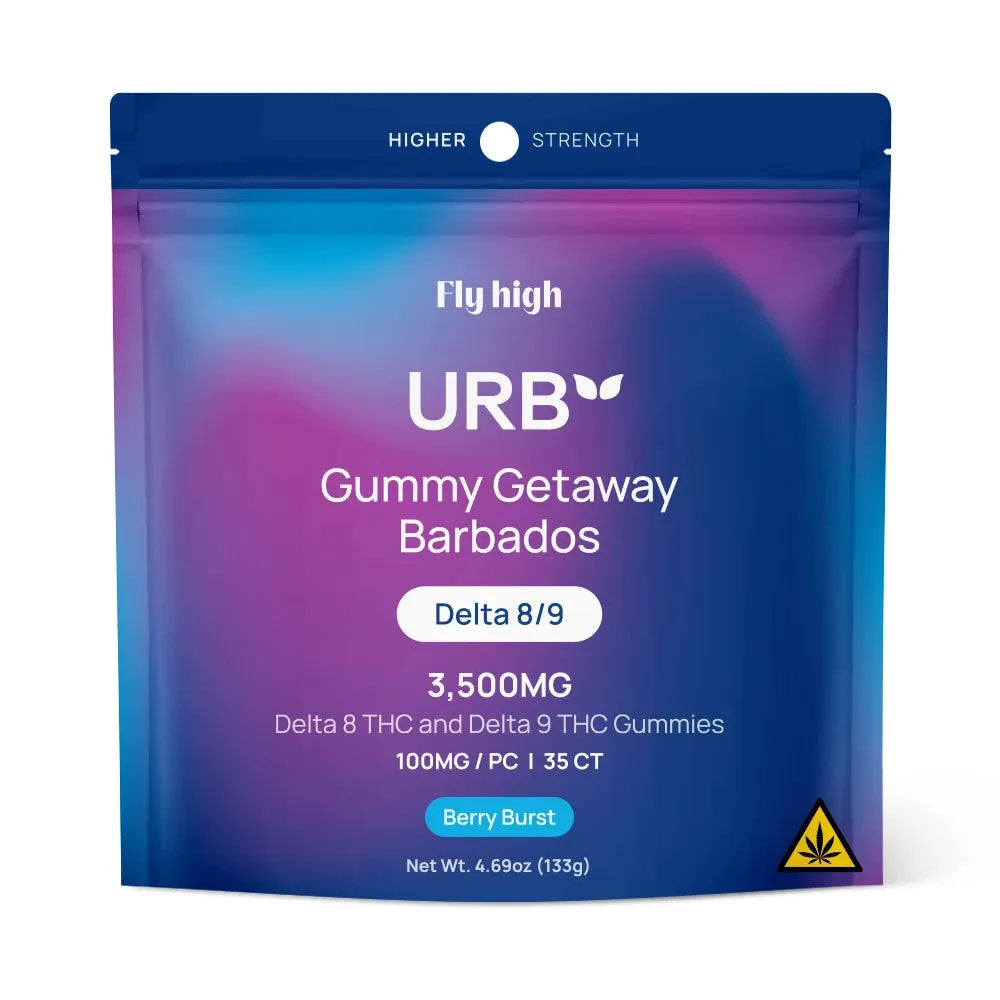 Urb D8/D9 THC Gummies 3500MG - Berry Burst Bag