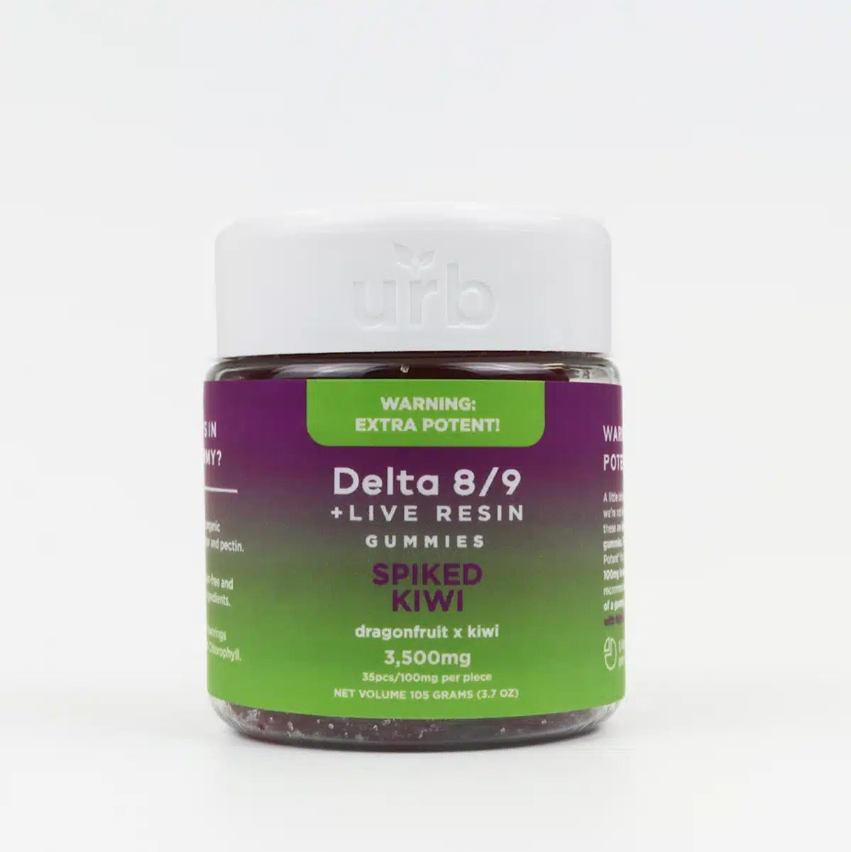 Urb D8/D9 THC Gummies 3500mg - Spiked Kiwi