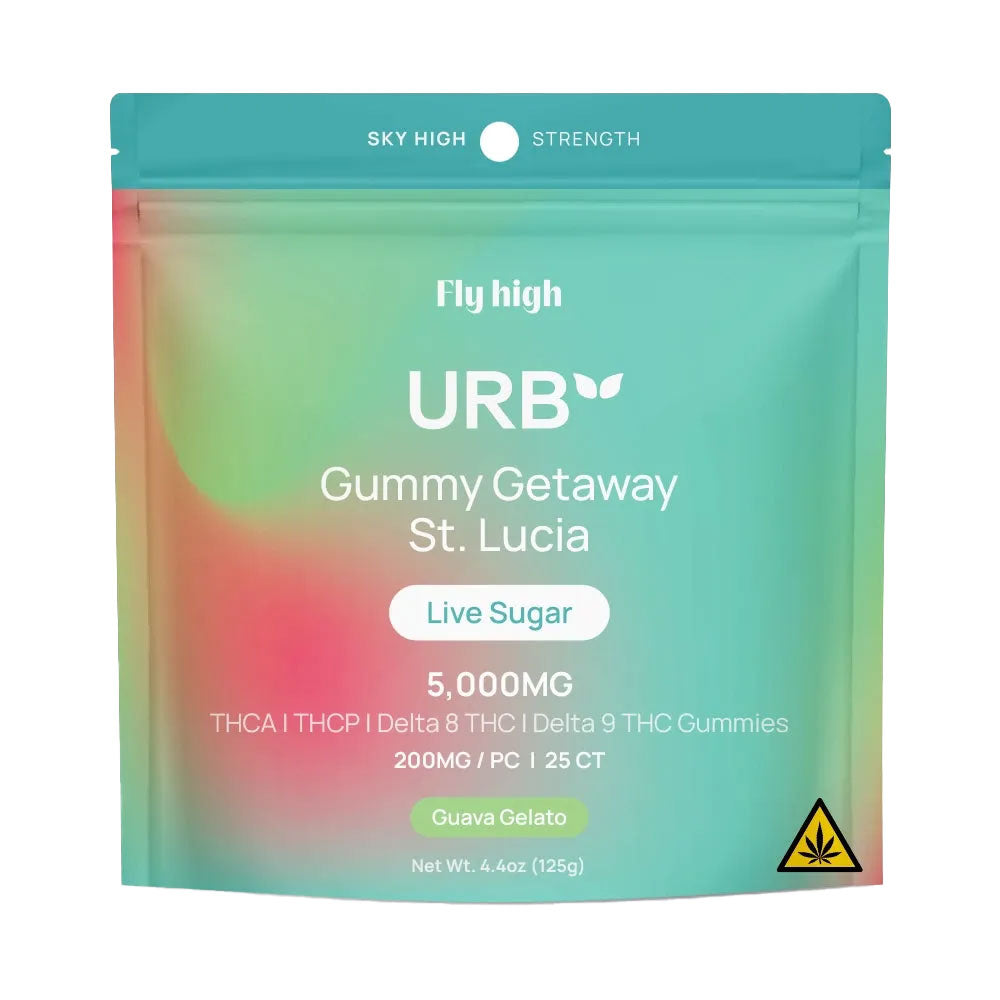 Urb Live Sugar Gummies 5000mg - Guava Gelato