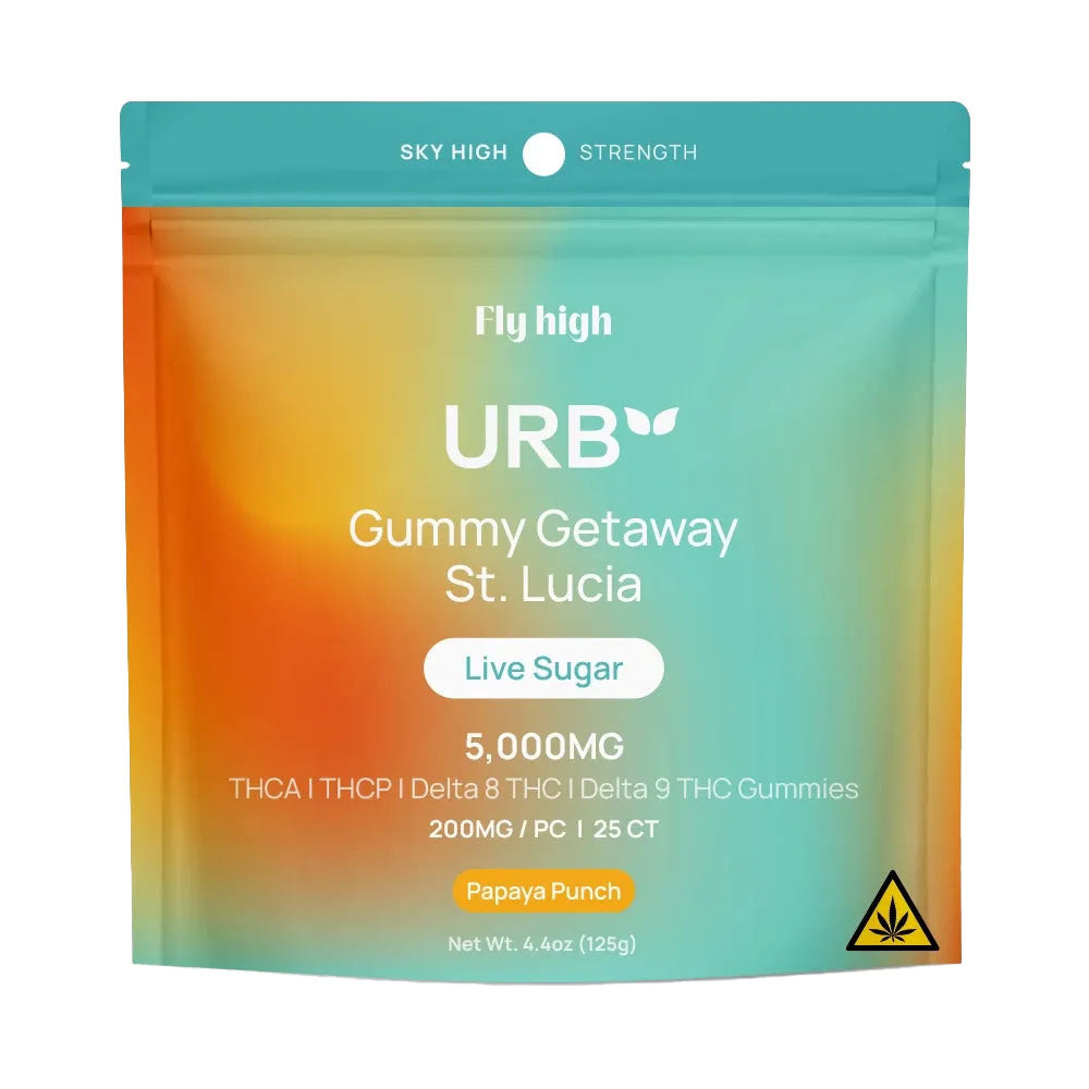 Urb Live Sugar Gummies 5000mg - Papaya Punch