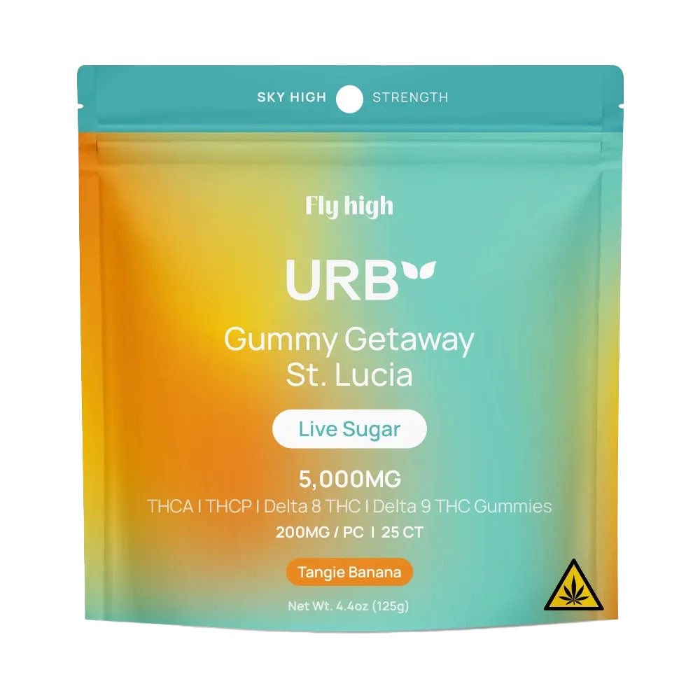 Urb Live Sugar Gummies 5000mg - Tangie Banana