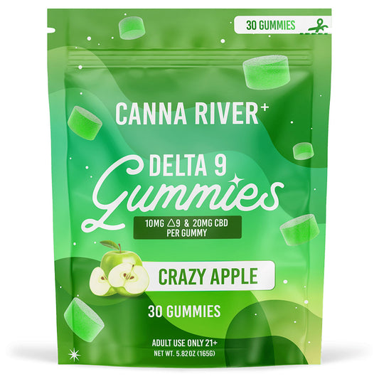 Canna River Delta 9 Gummies 10mg 30 Count - Crazy Apple