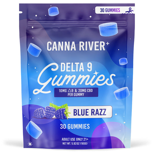 Canna River Delta 9 Gummies 10mg 30 Count - Blue Razz