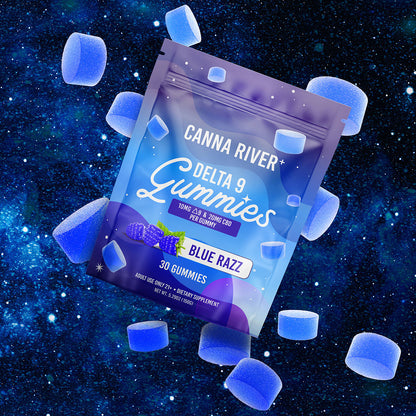 Canna River Delta 9 Gummies 10mg 30 Count - Blue Razz