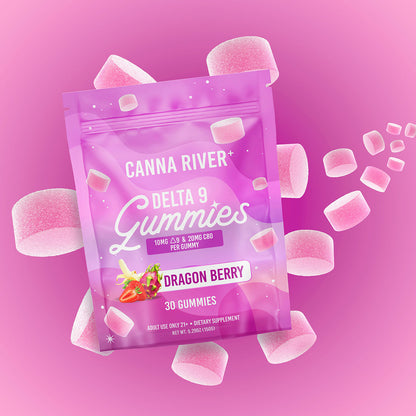 Canna River Delta 9 Gummies 10mg 30 Count - Dragon Berry