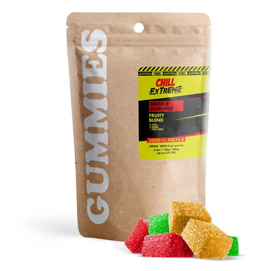 Chill Extreme 100mg Delta 8 THC Gummies - Fruity Blend