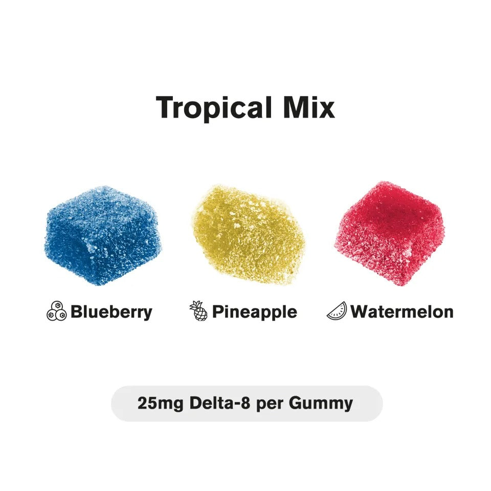 Chill Extreme 25mg Delta 8 THC Gummies - Tropical Mix