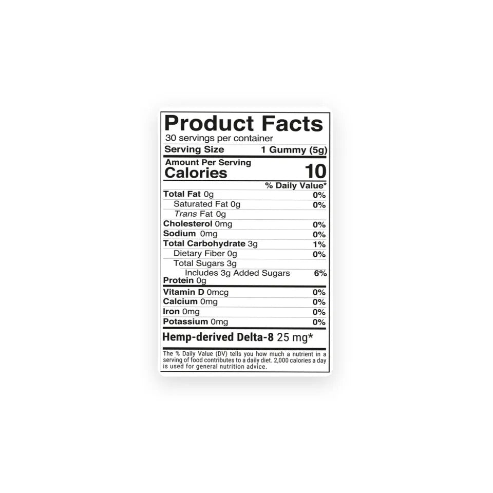 Chill Extreme 25mg Delta 8 THC Gummies - Tropical Mix