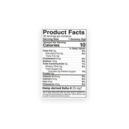 Chill Extreme 25mg Delta 8 THC Gummies - Tropical Mix