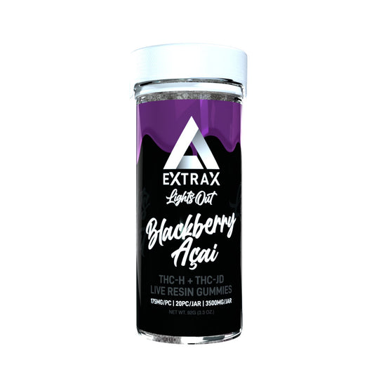 Delta Extrax Lights Out Gummies 3500mg - Blackberry Acai