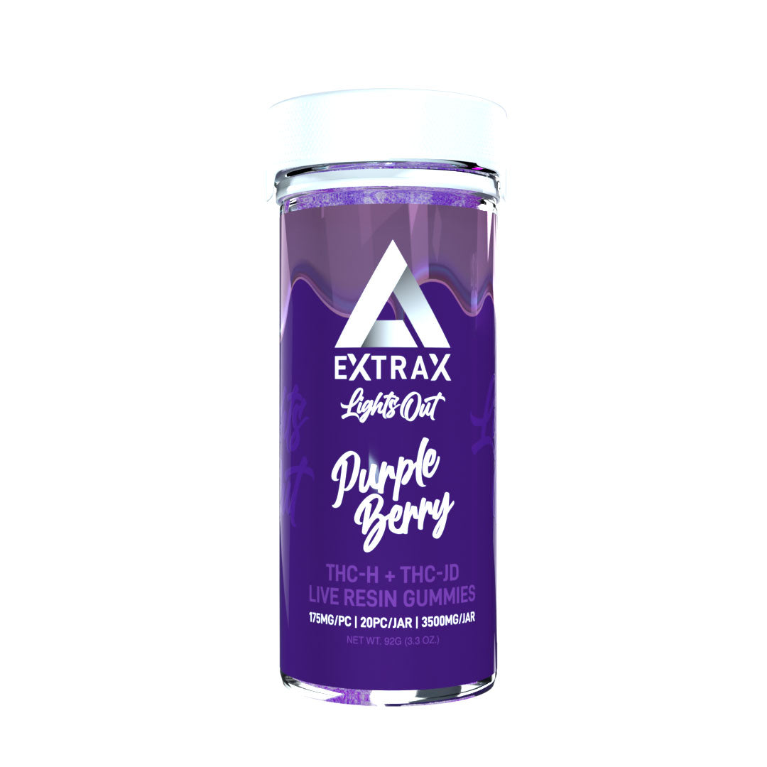 Delta Extrax Lights Out Gummies 3500mg - Purple Berry