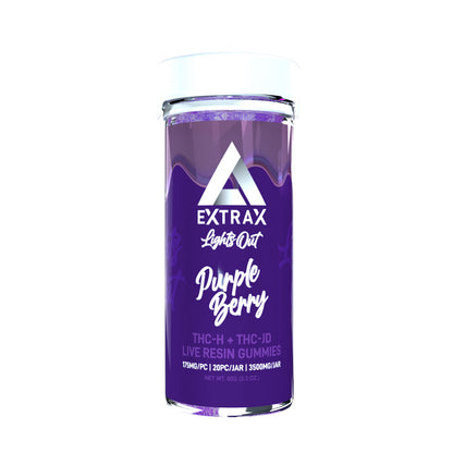 Delta Extrax Lights Out Gummies 3500mg - Purple Berry