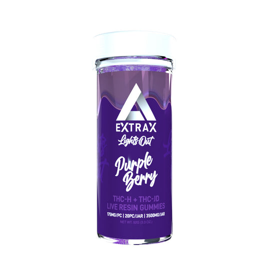 Delta Extrax Lights Out Gummies 3500mg - Purple Berry