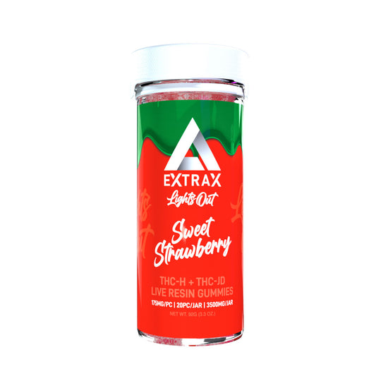 Delta Extrax Lights Out Gummies 3500mg - Sweet Strawberry