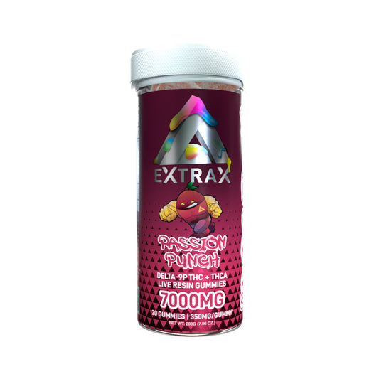 Delta Extrax Adios THCa 7000mg Gummies - Passion Punch