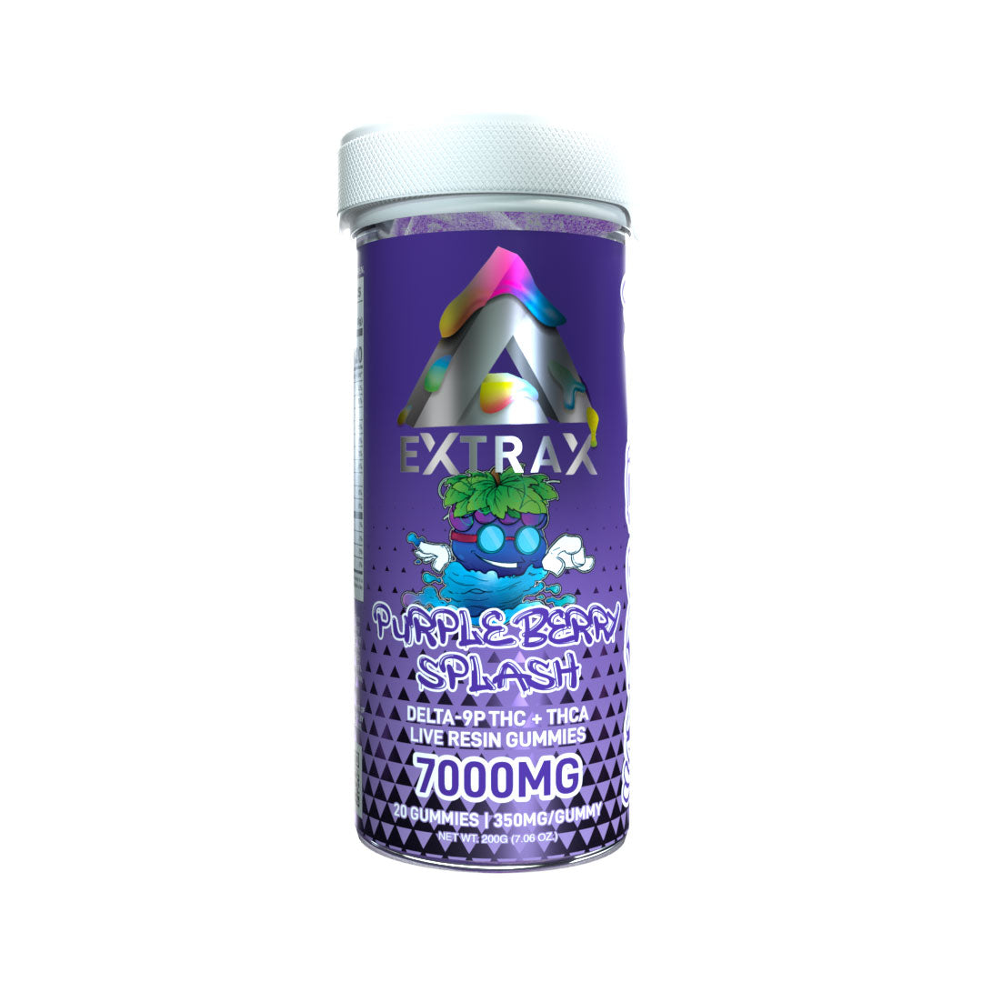 Delta Extrax Adios THCa 7000mg Gummies - Purple Berry Splash