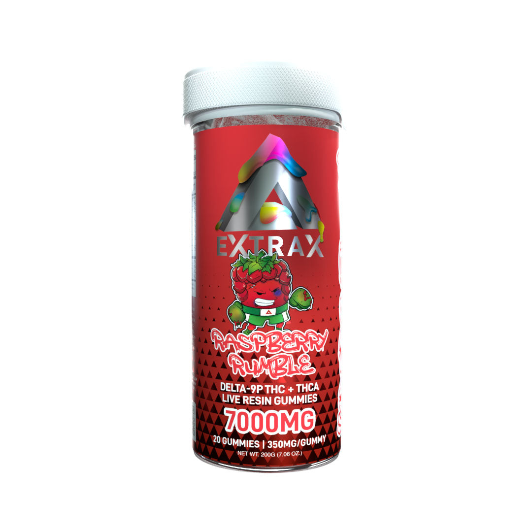 Delta Extrax Adios THCa 7000mg Gummies - Raspberry Rumble