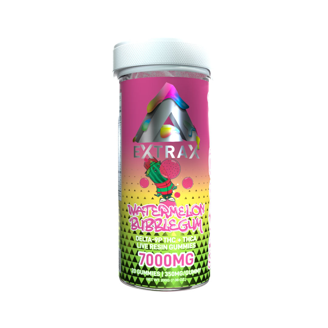 Delta Extrax Adios THCa 7000mg Gummies - Watermelon Bubblegum