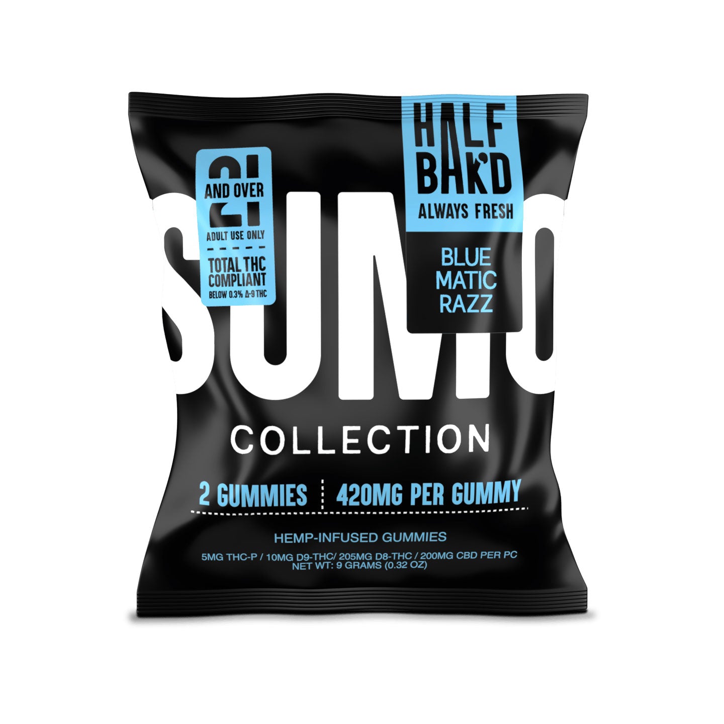HALF BAK’D Sumo Gummies - Bluematic Razz