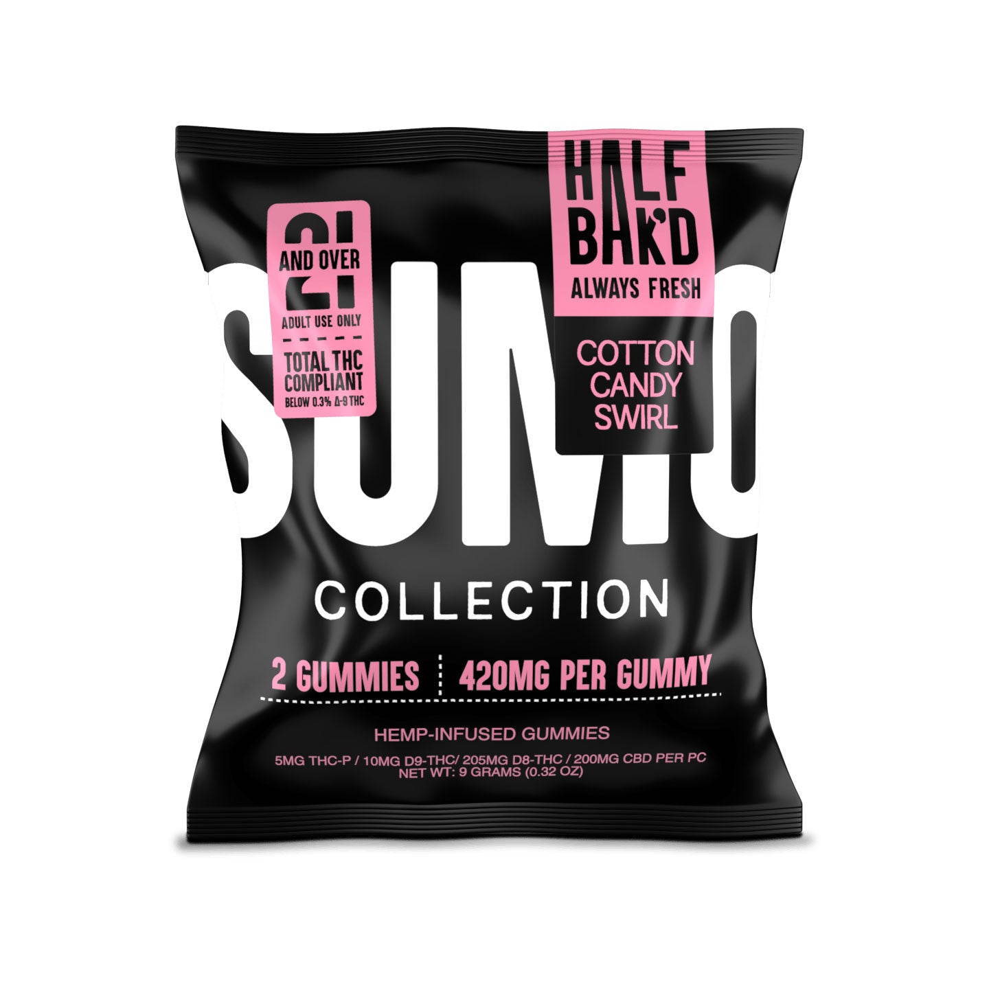 HALF BAK’D Sumo Gummies - Cotton Candy Swirl