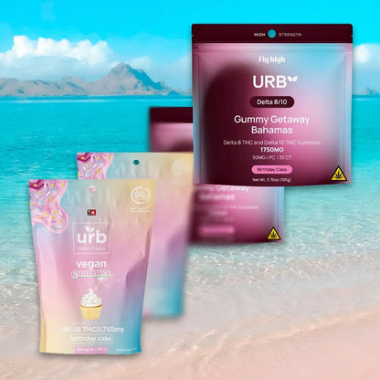 Urb D10/D8 THC Gummies 1750mg - Birthday Cake