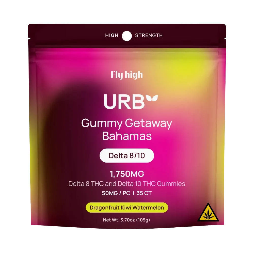 Urb D10/D8 THC Gummies 1750mg - Dragonfruit Kiwi Watermelon