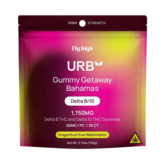 Urb D10/D8 THC Gummies 1750mg - Dragonfruit Kiwi Watermelon