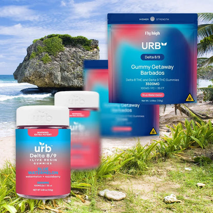 Urb D8/D9 THC Gummies 3500mg - Blue Watermelon